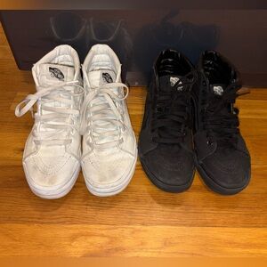 Vans High-Top Sneakers - White and Black